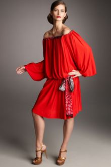Yves Saint Laurent Blouson Jersey Dress - Lyst