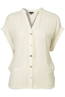 Topshop Chiffon Side Tuck Blouse - Lyst