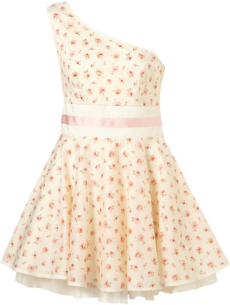 Topshop Liberty Tilly Dress By Jones and Jones** in Beige (cream) - Lyst