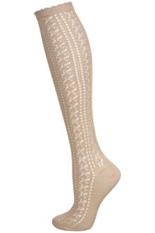 Topshop Oatmeal Pelerine Knee Socks - Lyst