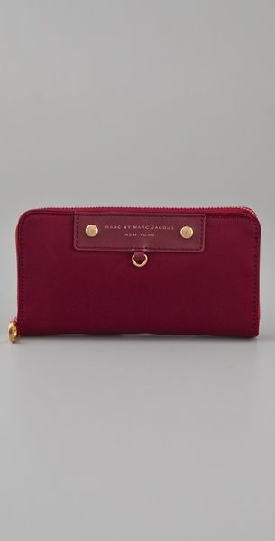 Marc By Marc Jacobs Preppy Nylon Large Zip Around Wallet - Lyst