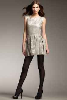Theyskens' Theory Pleated Metallic Dress - Lyst