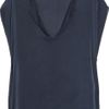Vince Oversized Silk Top in Blue - Lyst