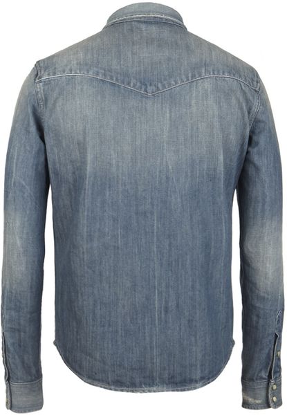 allsaints blue shirt