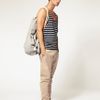 Asos Collection Asos Stripe Extreme Racer Back Vest in Blue for Men (navywhite) - Lyst