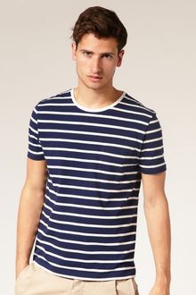 ASOS Collection Asos Striped Crew Neck T-shirt with Pocket - Lyst