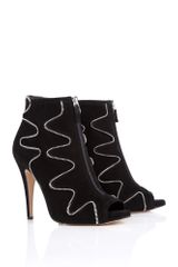 Bionda Castana Karina Chain Detail Peep Toe Bootie
