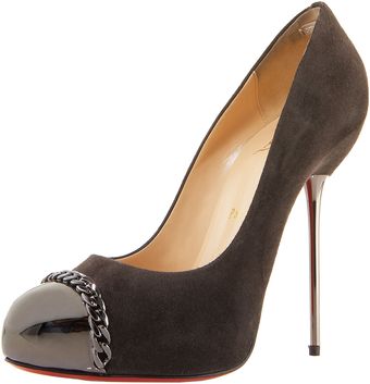 Christian Louboutin Metal-stiletto Suede Pump - Lyst