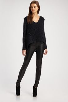 Helmut Lang Speckled Panel-knit Pullover - Lyst