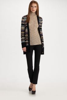 M Missoni Pointelle Wave Stripe Cardigan - Lyst