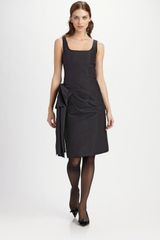 Oscar de la Renta Silk Bow Dress