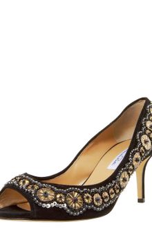 Oscar de la Renta Star-disc Embroidered Pump - Lyst