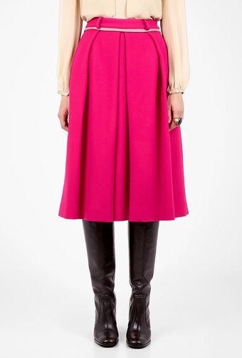 Preen Pink A-line Box Pleat Skirt - Lyst