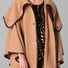 Rachel Zoe Ali Wrap Collar Cape in Brown (tan) - Lyst