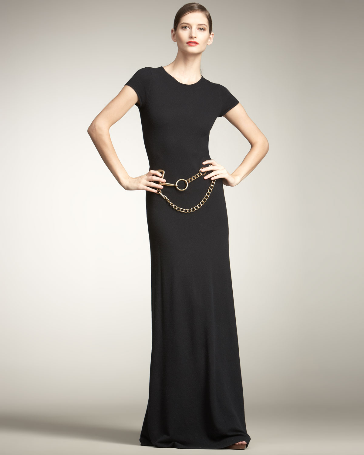 ralph lauren navy blue gown