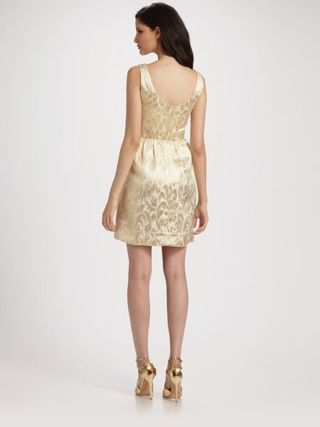 gold brocade gown