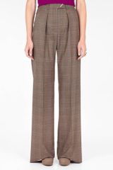 Sportmax Gerba Herringbone Wide Leg Trousers