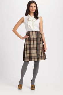 Tory Burch Lula Plaid A-line Skirt - Lyst