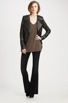 Vince Quilted Lamb-leather Motorcycle Jacket - Lyst