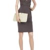 Zac Posen Silkblend Stretchcrepe Dress in Brown (gray) - Lyst