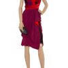 Zac Posen Asymmetric Draped Silkblend Dress in Purple (red) - Lyst