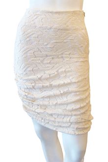 A.L.C. Alex Stretch Lace Skirt in Cream - Lyst