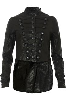 AllSaints Karst Military Leather Jacket - Lyst