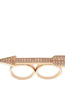 ASOS Collection Asos Set-stone Double Finger Arrow Ring - Lyst
