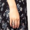 Asos Collection Asos Spiky Leaves Stretch Bracelet in Gold (antiquesilver) - Lyst