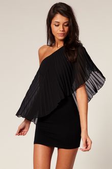 ASOS Collection Asos Bodycon Dress with Pleated One Shoulder - Lyst