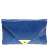 Asos Collection Asos Pyramid Metal Tip Clutch in Blue - Lyst