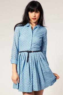 ASOS Collection Asos Shirt Dress in Broderie Anglaise - Lyst