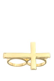 ASOS Collection Asos Double Finger Cross Ring - Lyst