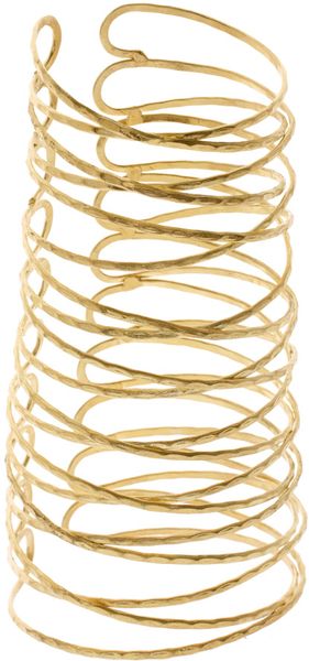 ASOS Collection Asos Hammered Effect Wired Metal Cuff - Lyst