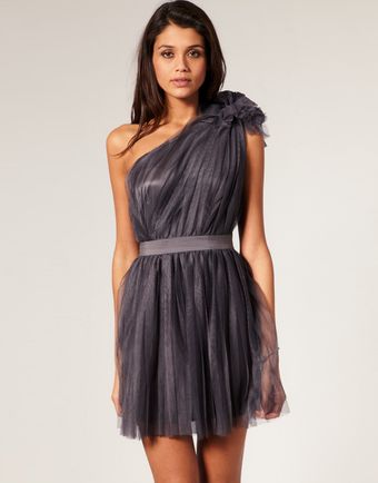 ASOS Collection Asos Pleated Dress with One-shoulder - Lyst