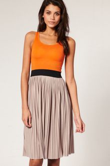 ASOS Collection Asos Colour Block Dress with Pleated Skirt - Lyst