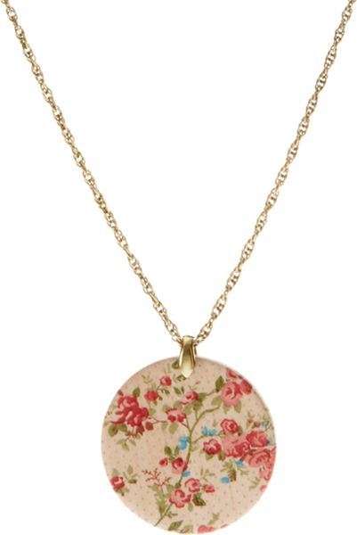 Asos Collection Asos Painted Wooden Disc Necklace in Multicolor (multi) - Lyst