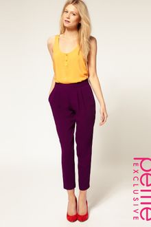 ASOS Collection Asos Petite Exclusive Peg Trousers with Pleat Front - Lyst
