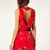 Asos Collection Asos Petite Cowl Neck Dress in Oriental Print in Floral (redprint) - Lyst