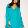 Asos Collection Asos Chiffon Kaftan Dress in Blue (teal) - Lyst