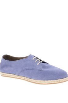 Asos Asos Mini Suede Flat Shoe with Espadrille Detail - Lyst