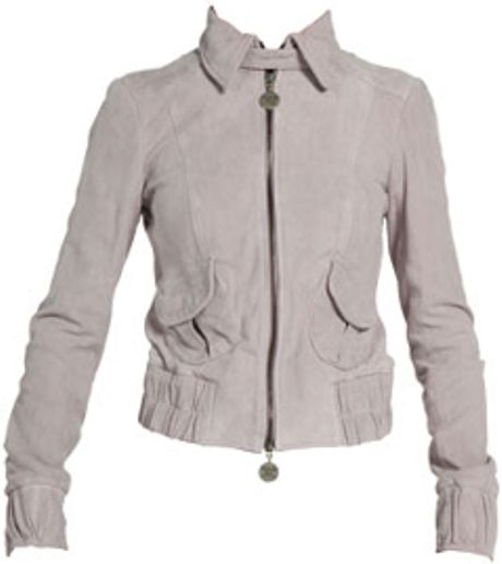 Patrizia Pepe Leather Jacket in Purple (light violet) - Lyst