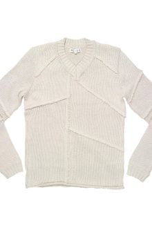 Reiss Patchwork V Neck Jumper - Lyst