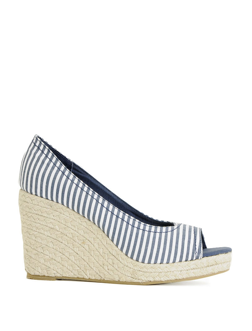 wide fit canvas wedge espadrilles