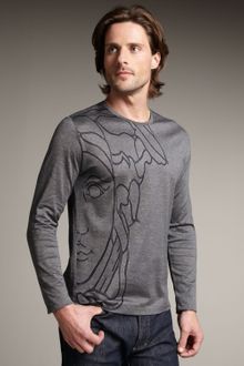 Versace Long-sleeve Medusa Tee - Lyst