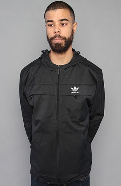 black adidas windbreaker