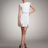 Alexander Mcqueen Zipwaist Tweed Dress in Beige (natural) - Lyst