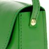 Asos Collection Asos Leather Mini Twist Lock Saddle Bag in Green - Lyst