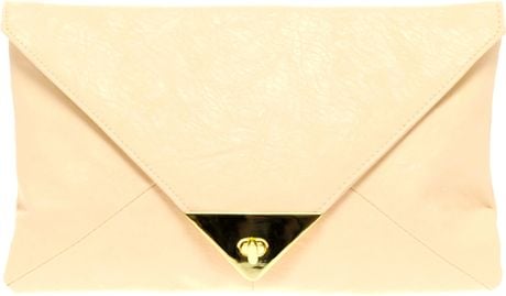 Asos Collection Asos Pyramid Metal Tip Clutch in Beige (nude) - Lyst