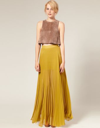 ASOS Collection Asos Pleated Maxi Skirt - Lyst